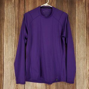 Patagonia Mens Sz Small Purple Performance Baselayer Top L/s Shirt